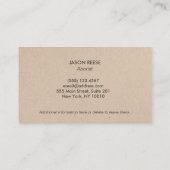 Landschappelijk ontwerp van de graszorg voor vier  visitekaartje (Achterkant)