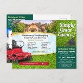 Landschappelijk ontwerp van grasgrasstrips snijbro briefkaart (Voorkant / Achterkant)