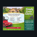Landschappelijk ontwerp van grasgrasstrips snijbro briefkaart<br><div class="desc">Bevorder uw activiteiten op het gebied van grasschapszorg door het uitsnijden van grassen te stimuleren door dit effectieve model van de sjabloon van vliegtickets aan te passen. Voeg uw logo toe voor een efficiënter merkgebruik. Pas de couponaanbiedingen op flyer aan om potentiële klanten aan te trekken. Stapel rubberbanden en hand...</div>