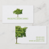 Landschappelijk ontwerp van groene schone bomen visitekaartje (Voorkant / Achterkant)