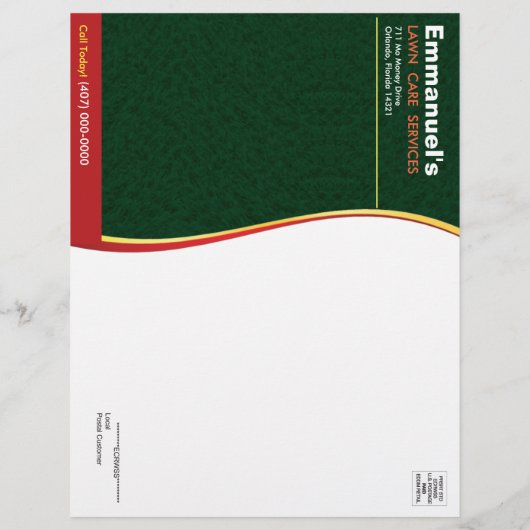 Landschappelijk ontwerp voor de grasmachine voor d flyer (Achterkant)