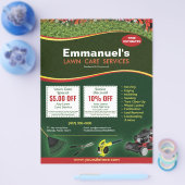 Landschappelijk ontwerp voor de grasmachine voor d flyer (Enkel)