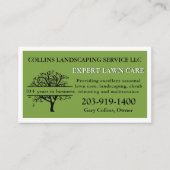 Landschappelijk ontwerp voor de graszorg visitekaartje (Voorkant)