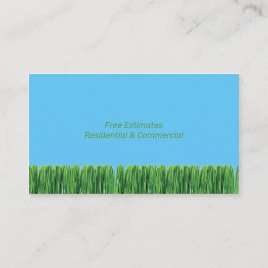 Landschappelijk ontwerp voor de onderhoudsbeurten visitekaartje (Achterkant)