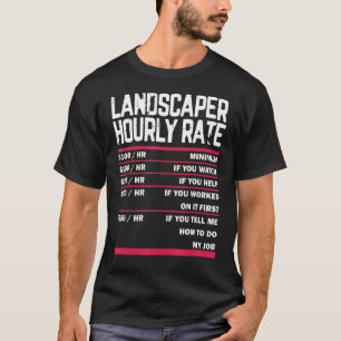 Landschappelijk ontwerp voor grasschapsverzorging t-shirt