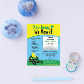 Landschappelijk ontwerp voor grassnijbrochure flyer (Enkel)