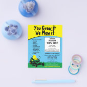 Landschappelijk ontwerp voor grassnijbrochure flyer (Enkel)