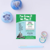 Landschappelijk ontwerp voor grassnijbrochure flyer (Enkel)