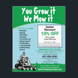 Landschappelijk ontwerp voor grassnijbrochure flyer<br><div class="desc">Met deze aanpasbare briefkaarten sjablonen van flyers kunt u uw grassnijden of het landschapsontwerp efficiënter promoten en op de markt brengen. Vervang de gegevens gewoon door uw gegevens. Voeg een logo voor betere branding en voilà toe! Potentiële klanten zullen onder de indruk zijn. Zie overeenkomende visitekaartjes.</div>