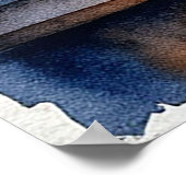 Landschappelijk uitzicht door zonnig raam poster (Hoek)