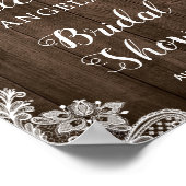 Landschappelijke bloem slingerlampen Bruidsfeest b Poster (Hoek)