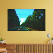 Landschappelijke boswegrit canvas afdruk (Insitu (Woonkamer))