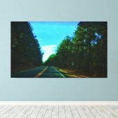 Landschappelijke boswegrit canvas afdruk (Insitu (Houten vloer))