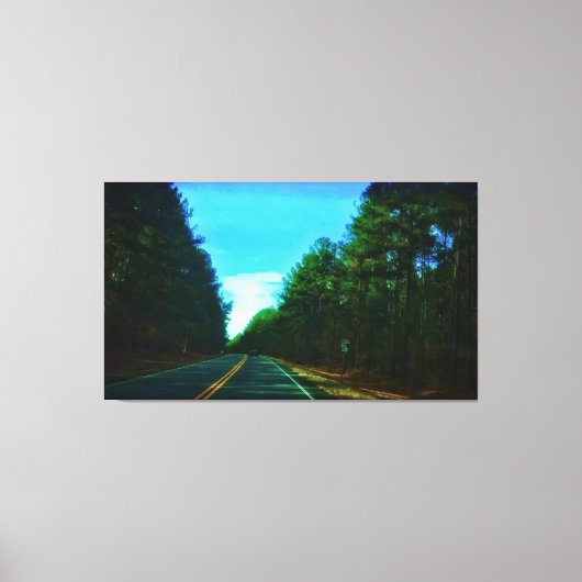 Landschappelijke boswegrit canvas afdruk (Voorkant)
