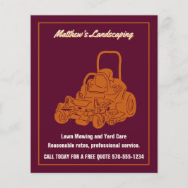 Landschappelijke grasmaaier klein flyer