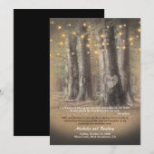 Landschappelijke herfst boom slingerlichten inform kaart (Voorkant / Achterkant)