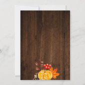 Landschappelijke houten pompoen slingerlichten sav save the date (Achterkant)