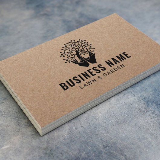 Landschappelijke Logo Rustic Kraft Visitekaartje