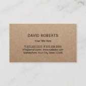 Landschappelijke Logo Rustic Kraft Visitekaartje (Achterkant)