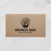Landschappelijke Logo Rustic Kraft Visitekaartje (Voorkant)