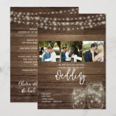 Landschappelijke Mason Jar Lichten Foto Collage Br Kaart (Voorkant / Achterkant)