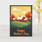 Landschappelijke Moederdag Scènekaart Kaart (Gele Bloem)