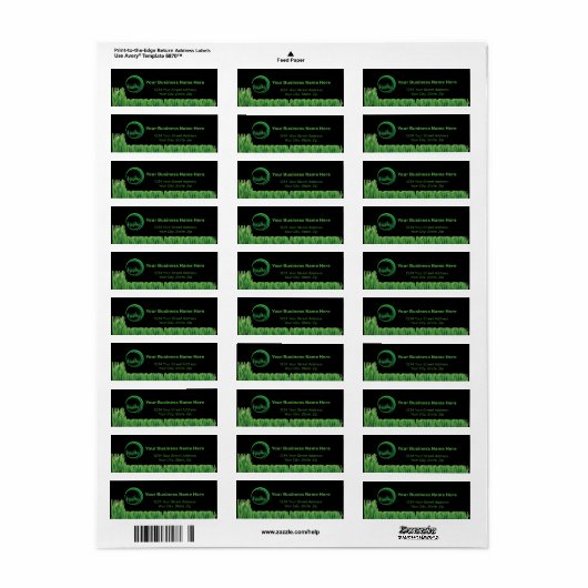 Landschappelijke onderhoudsbeurten etiket (Full Sheet)