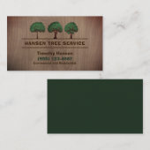 Landschappelijke ontwerparchitectuur voor hout visitekaartje (Voorkant / Achterkant)