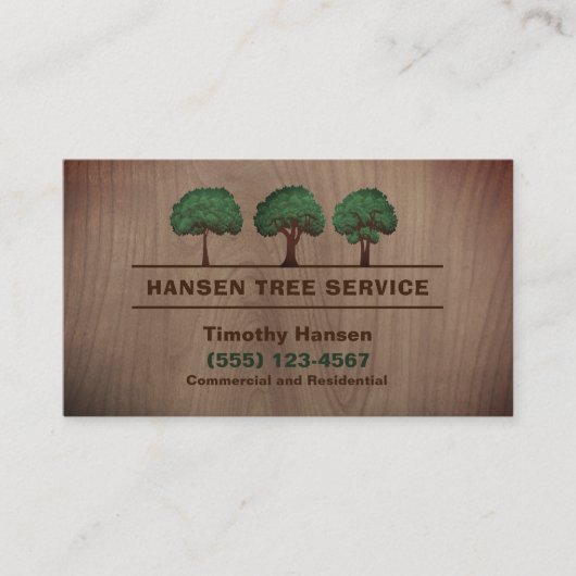 Landschappelijke ontwerparchitectuur voor hout visitekaartje (Voorkant)