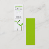 Landschappelijke scheuten van groene grasmuts mini visitekaartje (Voorkant / Achterkant)