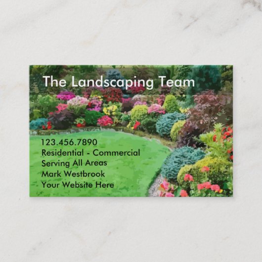 Landschappelijke tuinbouw visitekaartje (Voorkant)