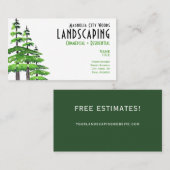 Landschappelijke vormgeving, 3,5-inch x 2,0-inch V Visitekaartje (Voorkant / Achterkant)