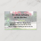 Landschappelijke vormgeving en graszorg visitekaartje (Achterkant)