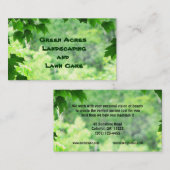 Landschappelijke vormgeving en graszorg visitekaartje (Voorkant / Achterkant)
