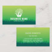 Landschappelijke vormgeving en Logo van de verzorg Visitekaartje (Voorkant / Achterkant)