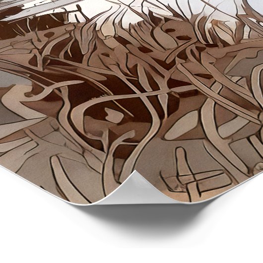 Landschappelijke Waterverf Poster (Hoek)