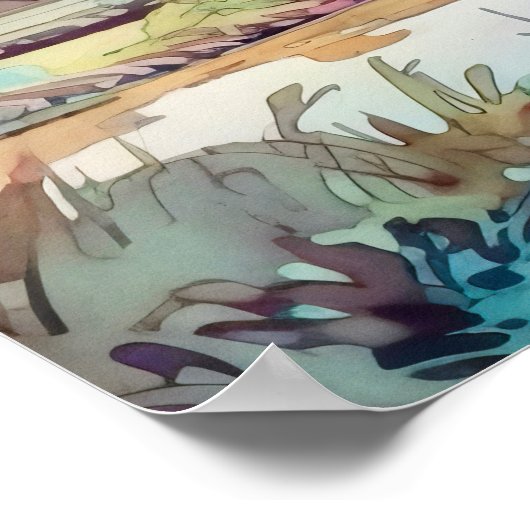 Landschappelijke Waterverf Poster (Hoek)