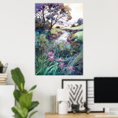 Landschappelijke Waterverf Poster (Thuiskantoor)