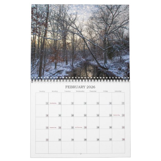 Landschappen #2 Perkiomen Valley PA Kalender (Feb 2026)