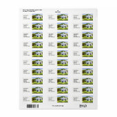 Landschappen boerderij met zonder silo. etiket (Full Sheet)