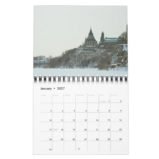 Landschappen en gebouwen kalender (Jan 2027)