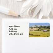 Landschappen en schilderachtig landwegen schuren. etiket (Insitu)