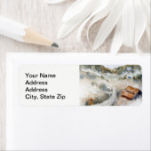 Landschappen en schilderachtig uitzichten die mist etiket (Insitu)