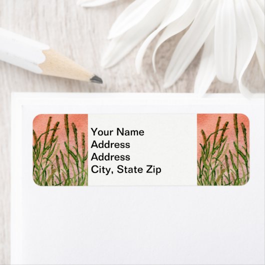 Landschappen en schilderachtig uitzichten op het p etiket (Insitu)