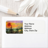 Landschappen en schilderachtig uitzichten zonnoppe etiket (Insitu)