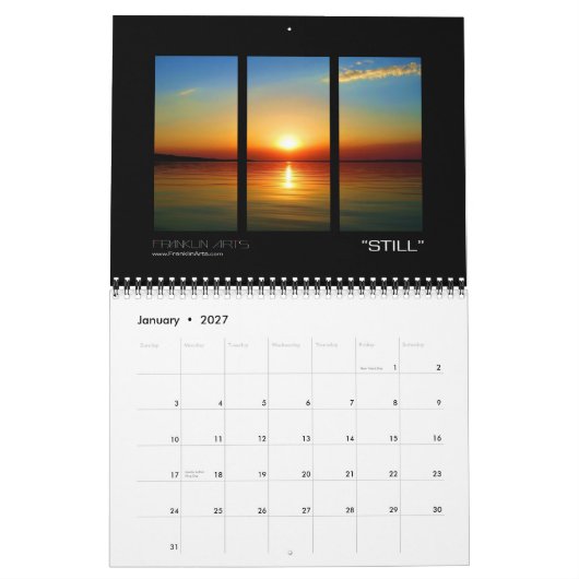 Landschappen en zeeslakken in 2012 kalender (Jan 2027)