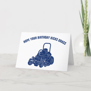 Landschappen Funny Lawn Mower Birthday Kaart