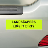 Landschappen houden van vuil bumpersticker (Op auto)