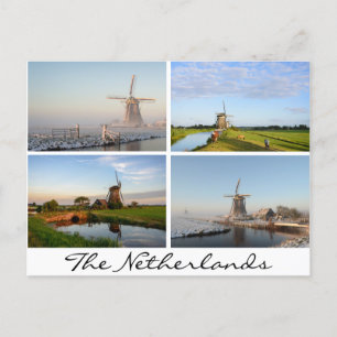 Landschappen met windmolens in Nederland Briefkaart