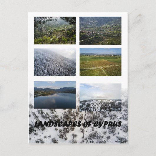 Landschappen op Cyprus Briefkaart (Voorkant)